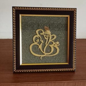 URA Acrylic frame with pyrite crushed powder vastu item brings wealth and happiness